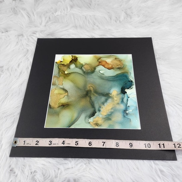 Original Alcohol Ink on Grafix & Matted in Black - Picture 5 of 7